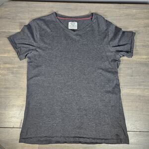 Scarci Short Sleeve T Shirt Womens Small Dark Grey Silk/Cotton Quiet Luxury